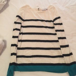Loft crew neck striped sweater