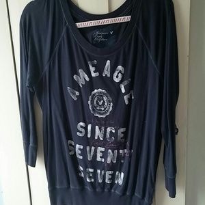 3/4 sleeve American eagle shirt