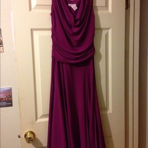 magenta maxi dress