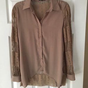 Mocha button up shirt