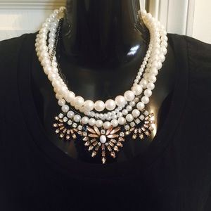 Bauble Bar Pearl Layered Statement Necklace
