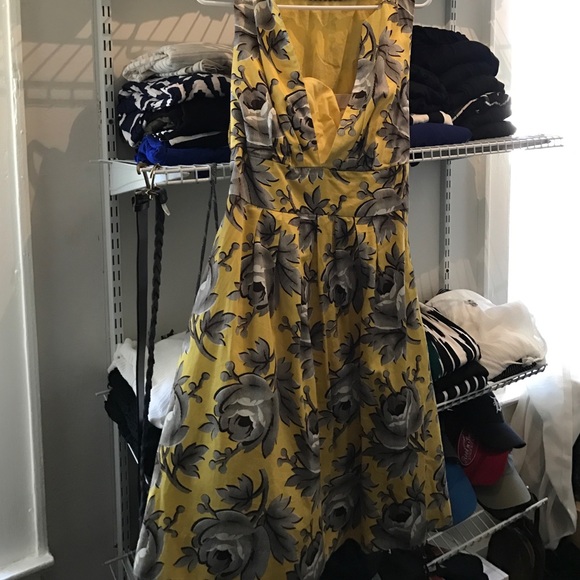 Yellow floral dress