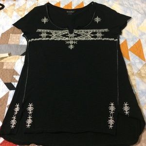 Lucky Brand top black and cream size s.