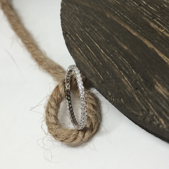 Sterling silver Eternity, Stackable, Wedding Ring - Picture 7 of 7