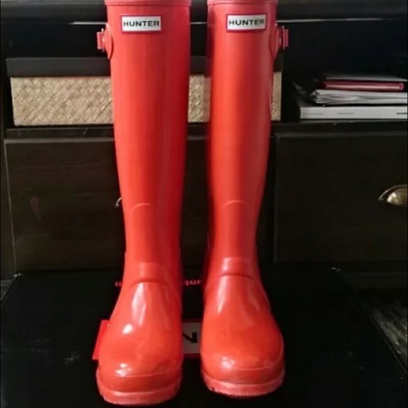Huntet rain boots tangerine