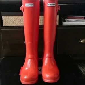 Huntet rain boots tangerine