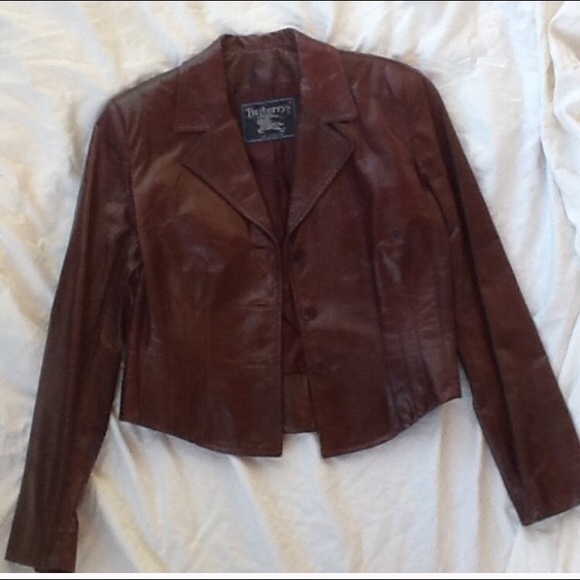 Leather Burberry jacket