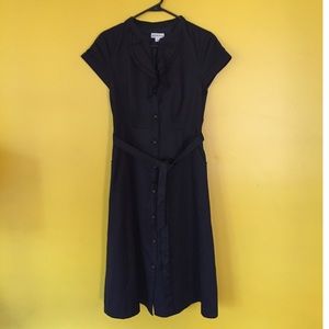 Merona black short sleeve belted dress Merona black short sleeve belted dress