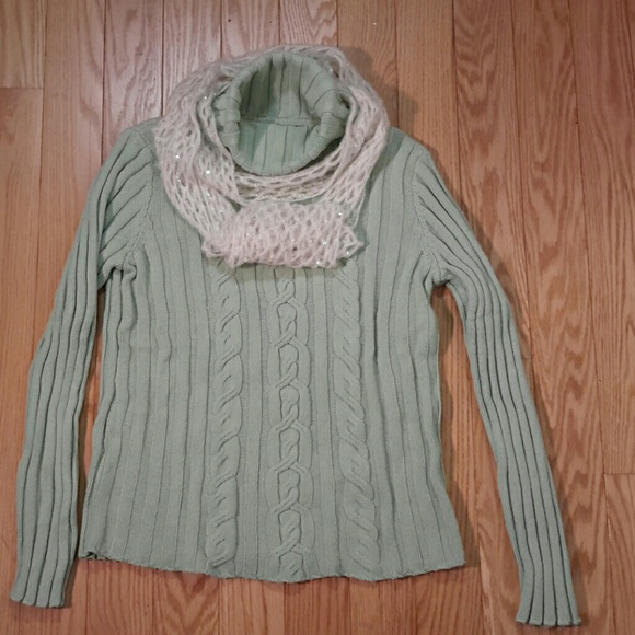 Pale green Jones New York Sport cotton Sweater m