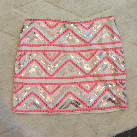 Express Sequin Mini Skirt