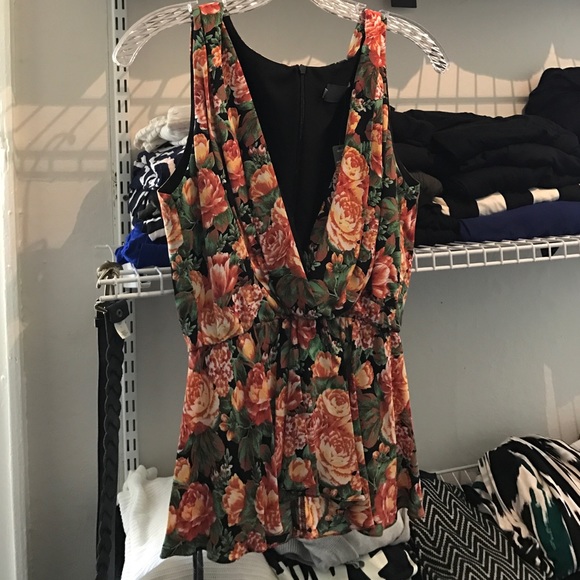Floral peplum top
