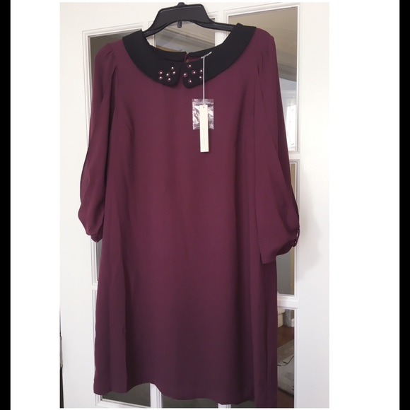 LC Lauren Sz XS Conrad Wine Shift Dress LAST ONE - Picture 4 of 5