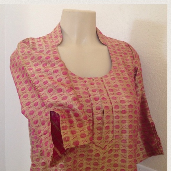 ❤Golden pink tunic top - Picture 3 of 3