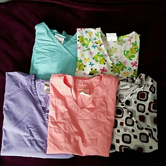 BRAND NEW colorful nursing scrub tops!
