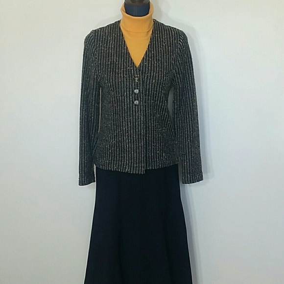 Windridge black and cream wool acrylic jacket