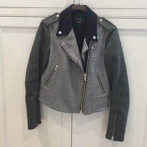 Edgy Chic Mixed Neutrals Moto Jacket
