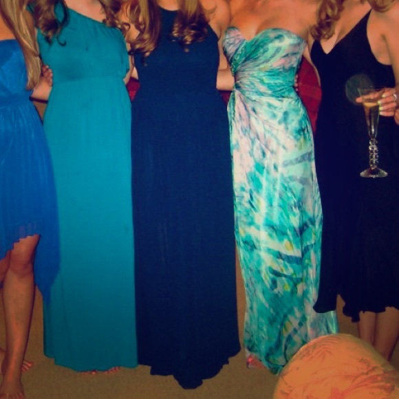 Dark navy long dress
