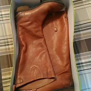Sam Edelman  leather riding boots whiskey brown 10