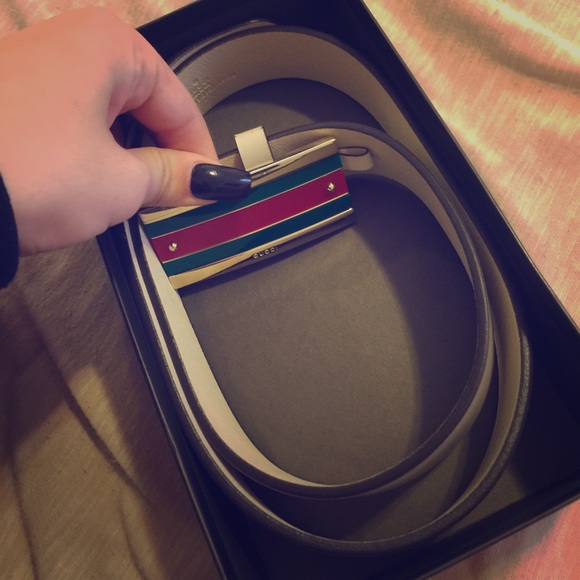 Leather Gucci belt, with buckle. main image 4