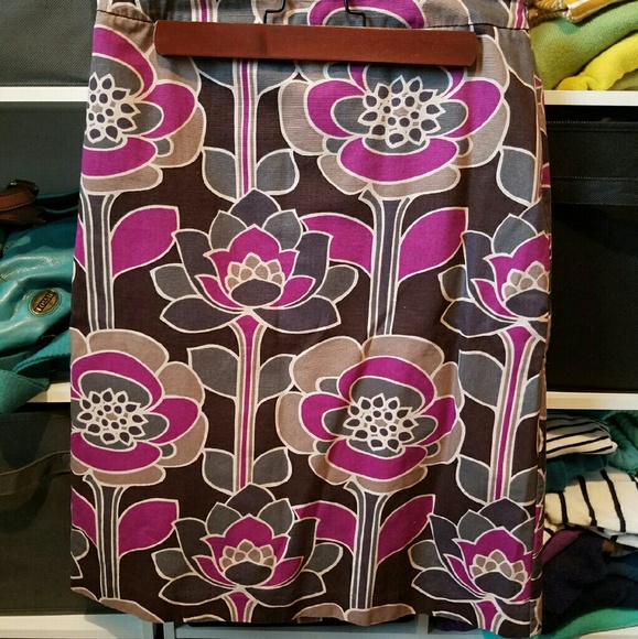 Boden Floral Pencil Skirt