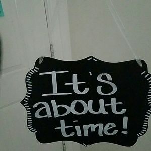 Hanging chalkboard sign