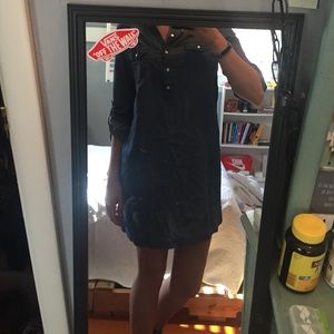 Denim dress with buttons