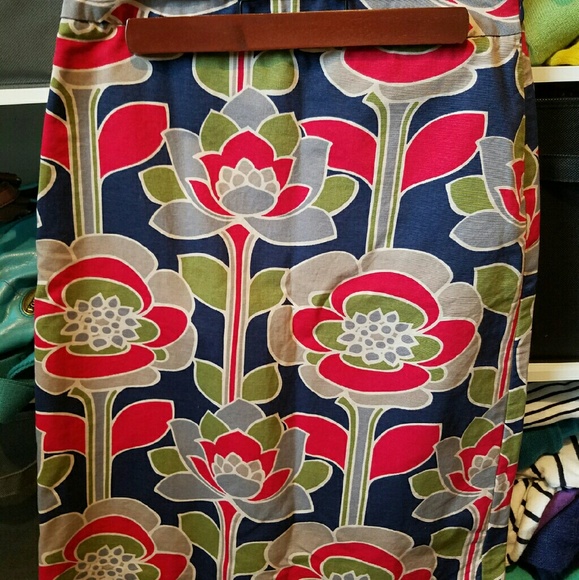 Boden Floral Pencil Skirt