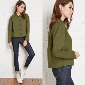 F21 Buttoned Linen Shirt