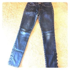 Unique J Brand jeans with gold undoable buttons