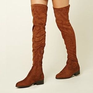 Forever 21 Brown Over The Knee Boots