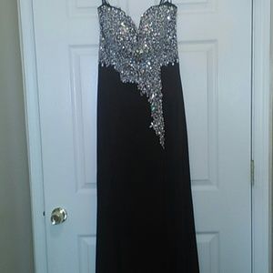 Crystal Doll embellished evening gown