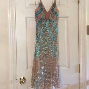Basix II Dresses - Basix Nude dress with Sequins Basix II Dresses - Basix Nude dress with Sequins