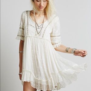 Free people little dot mini dress. Retail $168