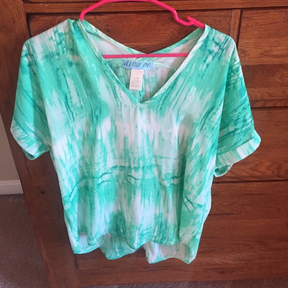 V-neck oversized blouse