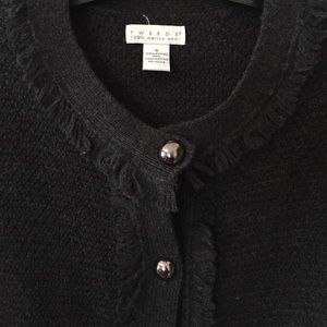 Dark Grey/ black wool cardigan never worn