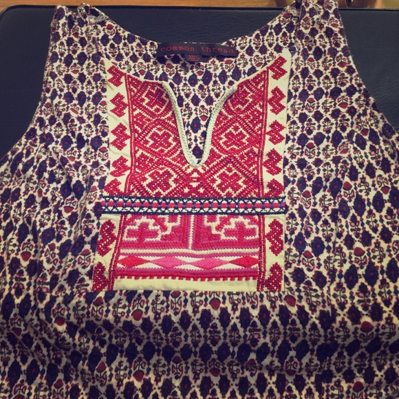 Anthropologie embroidered tunic tank