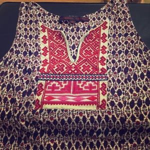 Anthropologie embroidered tunic tank