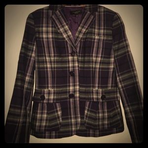 Talbots Purple Plaid Blazer