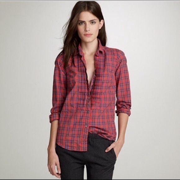 J.Crew Tartan Tuxedo Shirt