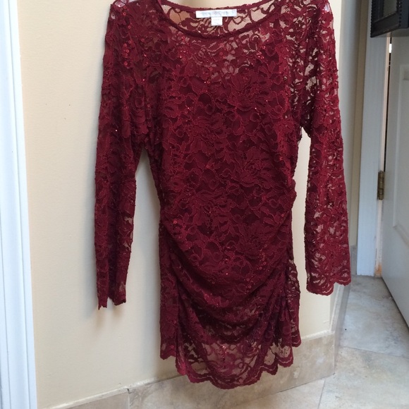 Boston proper sparkle lace top