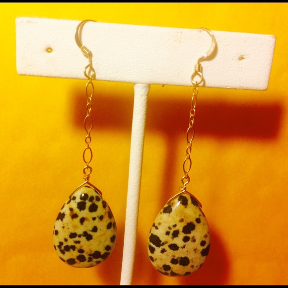 Jasper dangle earring - Picture 1 of 1