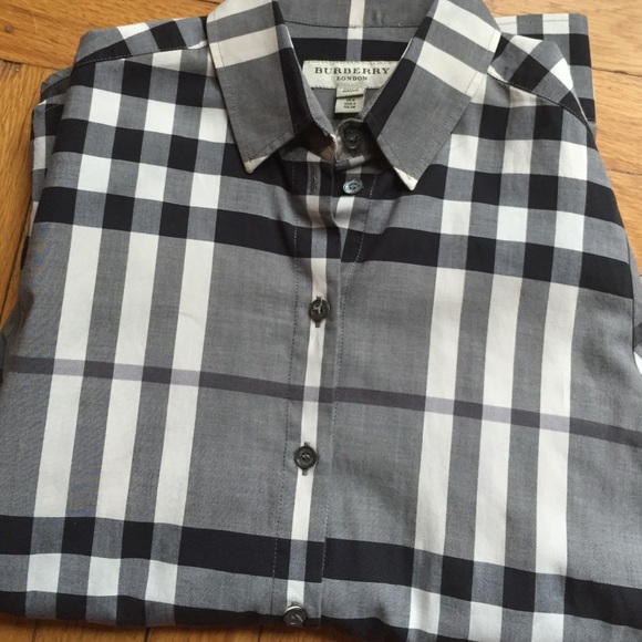 Burberry London plaid button down