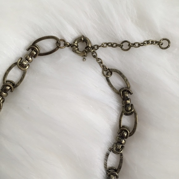 "Mollie" Necklace || Navy Fan Fringe Statement - Picture 3 of 6