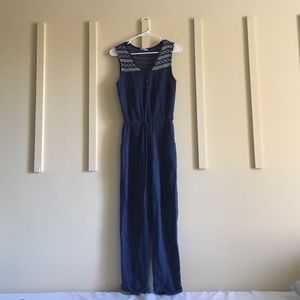 Anthropologie Blue Jumpsuit