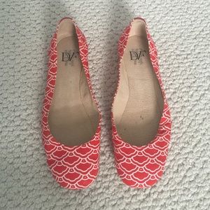 DVF Red and White flats!