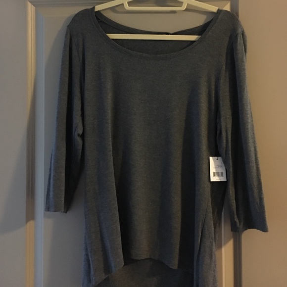 3/4 Tahari Jersey cotton top
