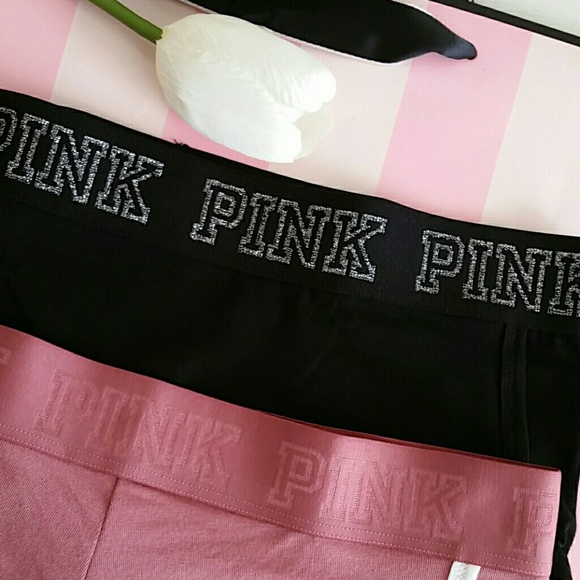 2 Beautiful Pink Vs Logo Boyshort Size Xs,S,M - Picture 2 of 4
