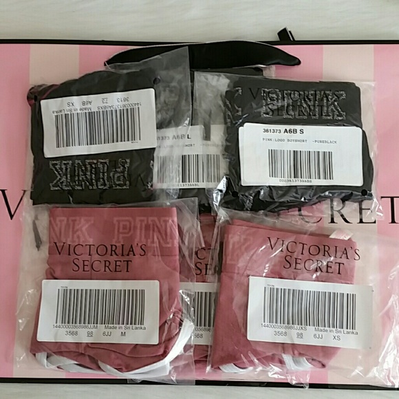 2 Beautiful Pink Vs Logo Boyshort Size Xs,S,M - Picture 4 of 4