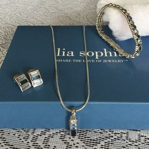 Lia Sophia necklace, earrings, bracelet