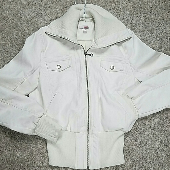 Leather/cotton jacket
